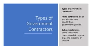 Government Contracting for Dummies