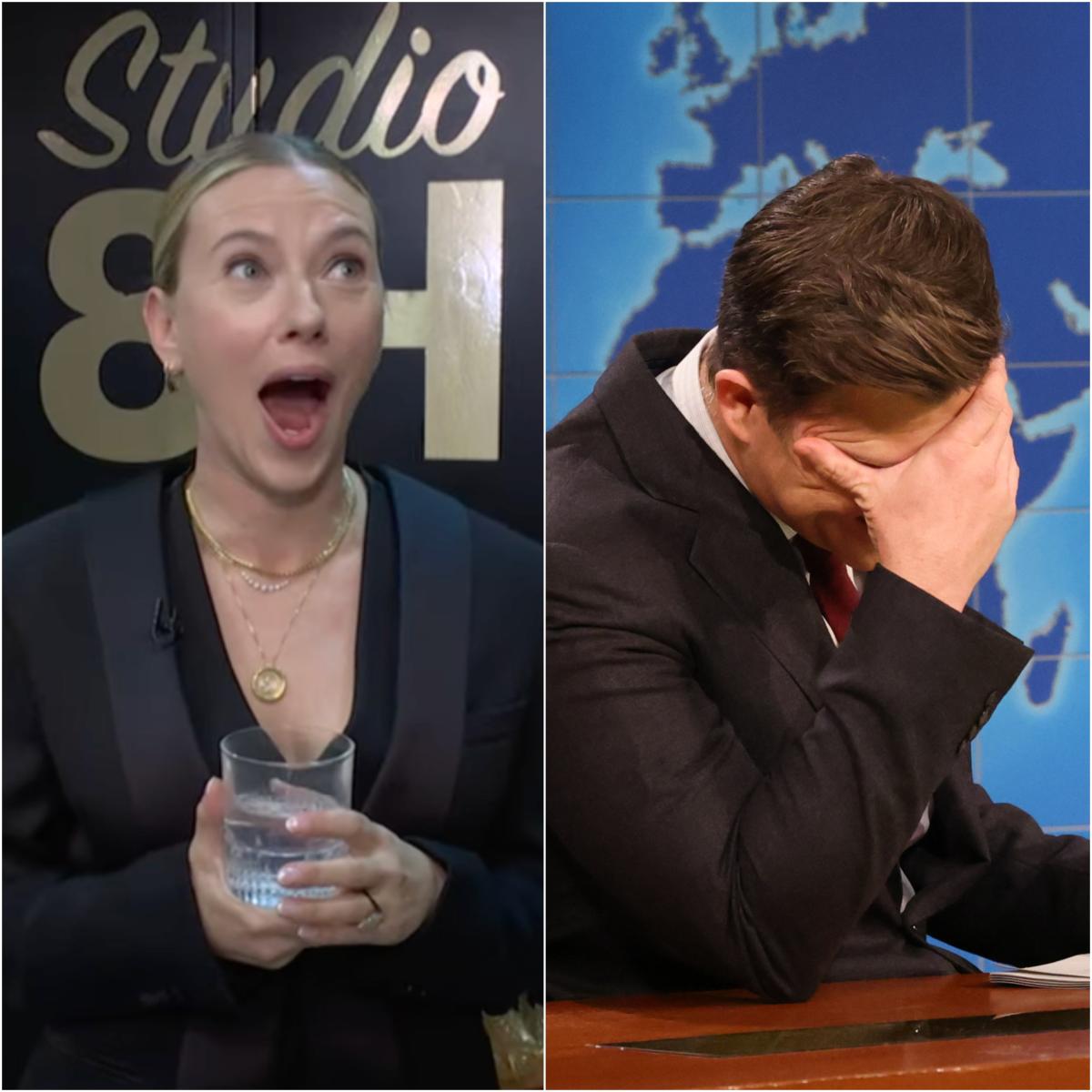 Scarlett Johansson Had a Visceral Reaction to Colin Jost’s Explicit Jokes About Her on Saturday Night Live