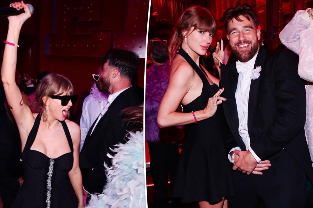 Taylor Swift dances wildly with tuxedo-clad Travis Kelce at Eras Tour…