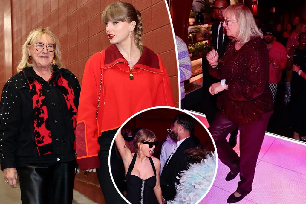 Donna Kelce supports Taylor Swift in head-to-toe maroon at Eras Tour…