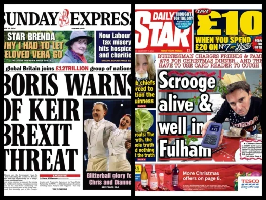 Newspaper ABCs: Sunday Express overtakes Daily Star in print in November