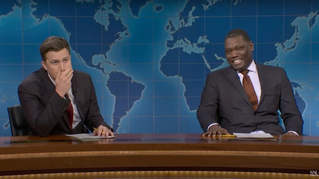 Michael Che ‘Admits’ to Jeffrey Epstein Friendship, Colin Jost Uses ‘Black Voice’ in Annual ‘SNL’ Joke Swap