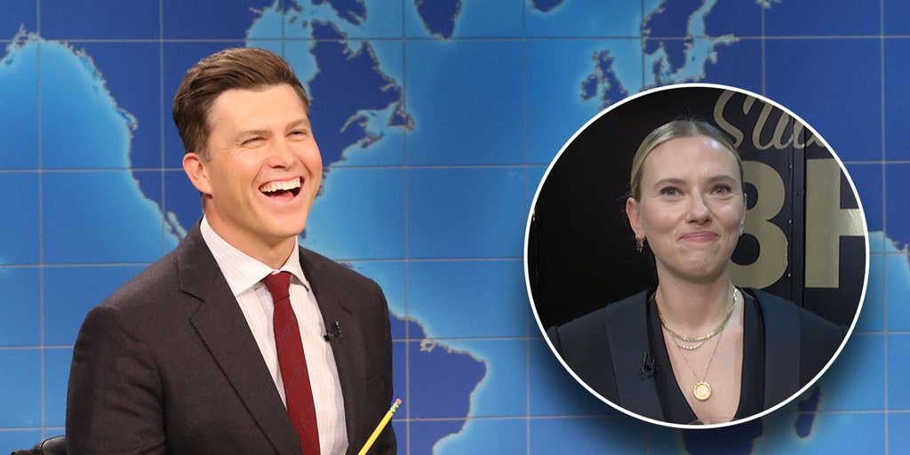 SNL’s Colin Jost uncomfortably tells ruthless jokes about wife Scarlett Johansson as she watches backstage